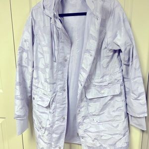 Athletic Works size large purple pastel camo rain jacket coat, like new